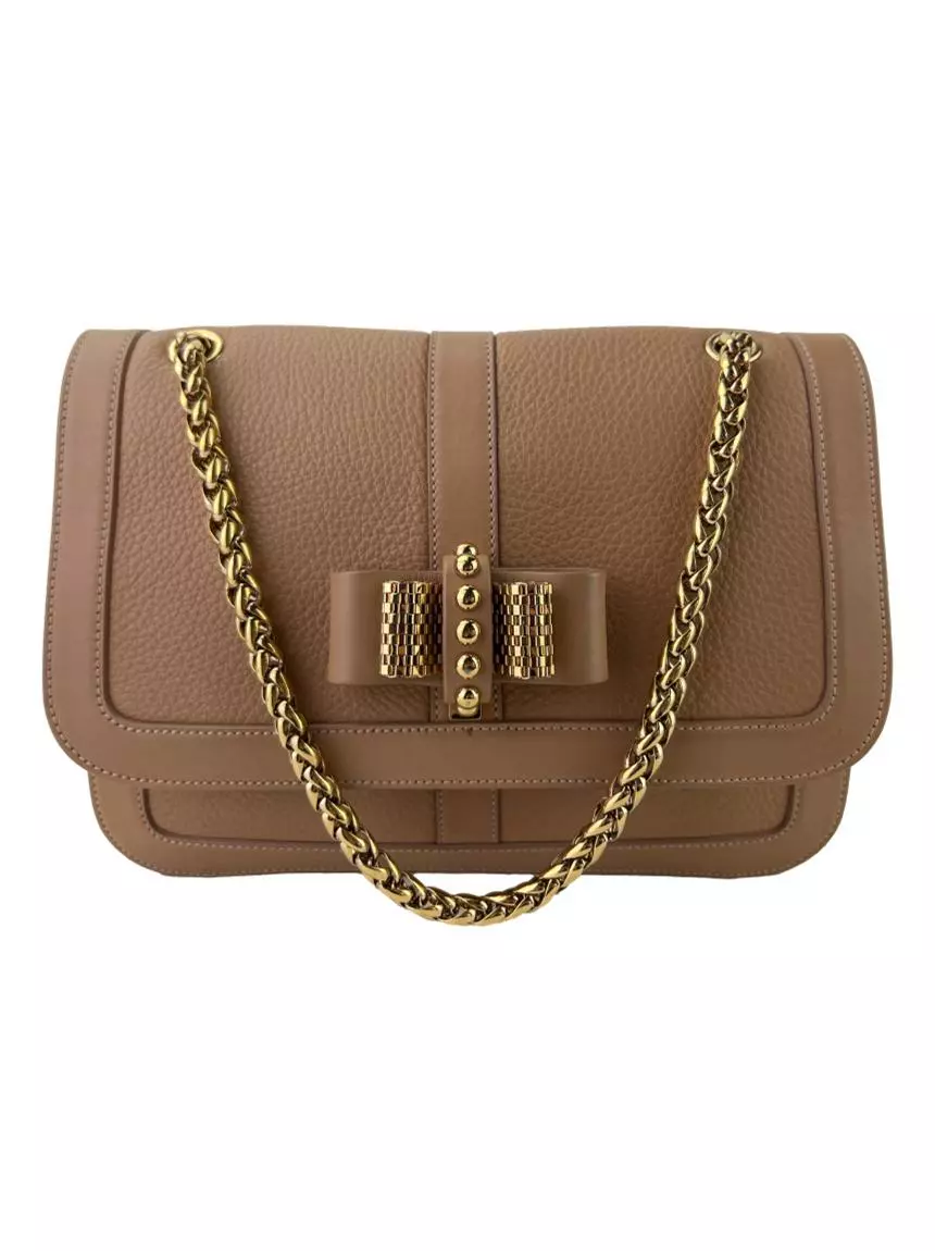 Bolsa Tiracolo Christian Louboutin Sweet Charity Small Bege