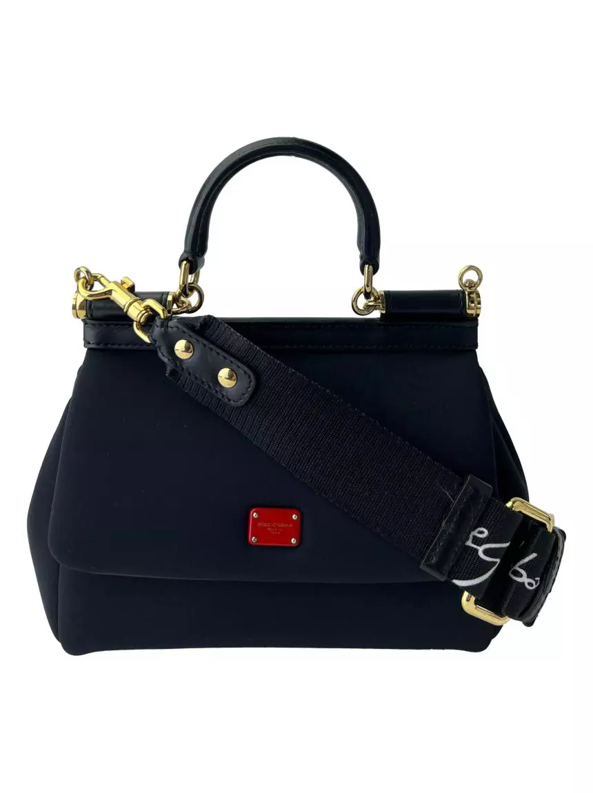 Bolsa Tiracolo Dolce & Gabbana Miss Sicily Neoprene Preta - ABNO37
