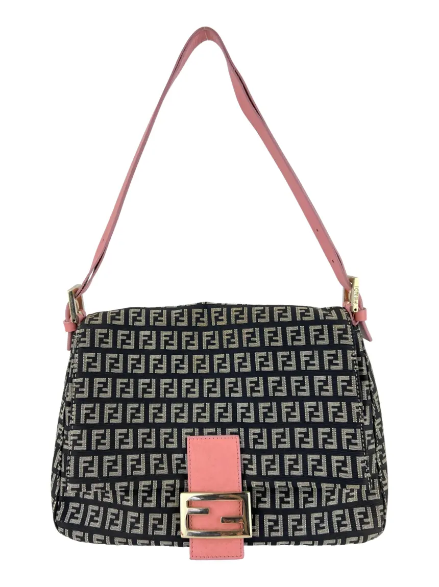 Maman  Bolsa Tiracolo Fendi Baguette Mama Zucchino Rosa - CAIC6 Original