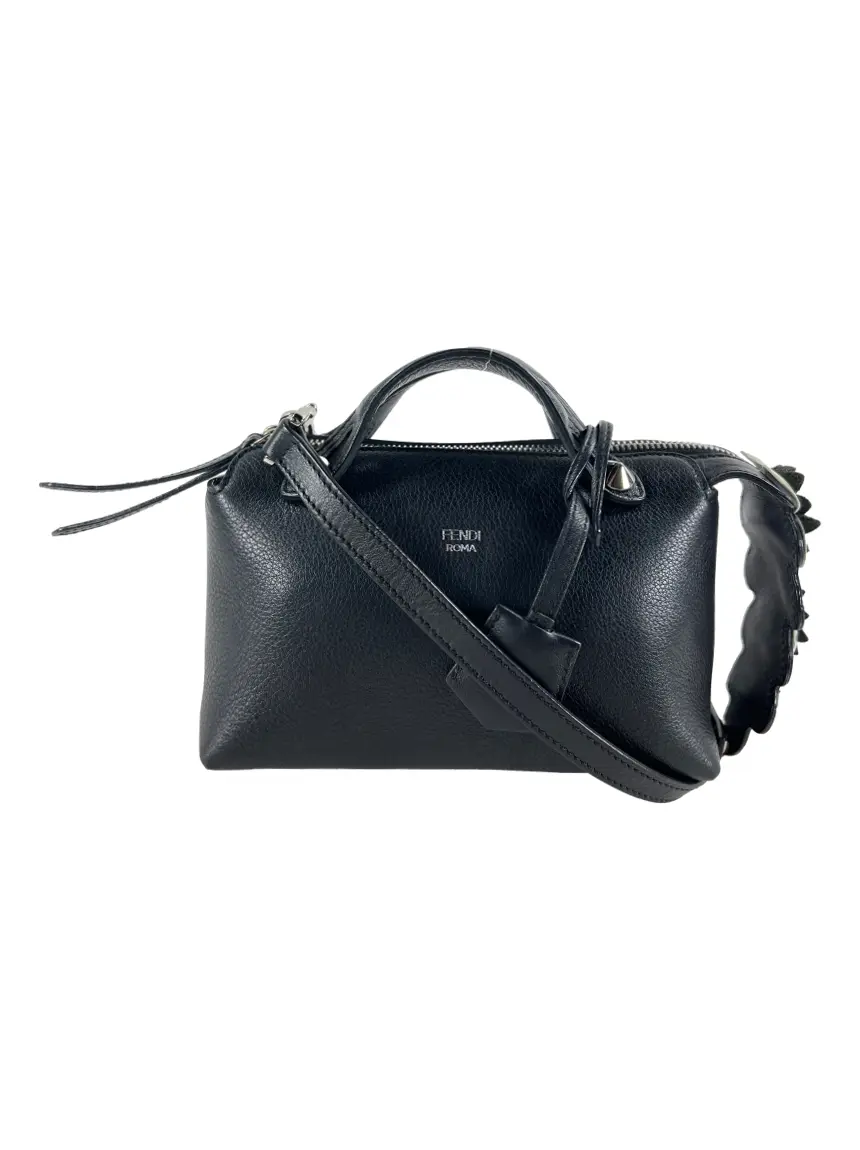 Bolsa Tiracolo Fendi By The Way Mini Crystal Flowerland Preta