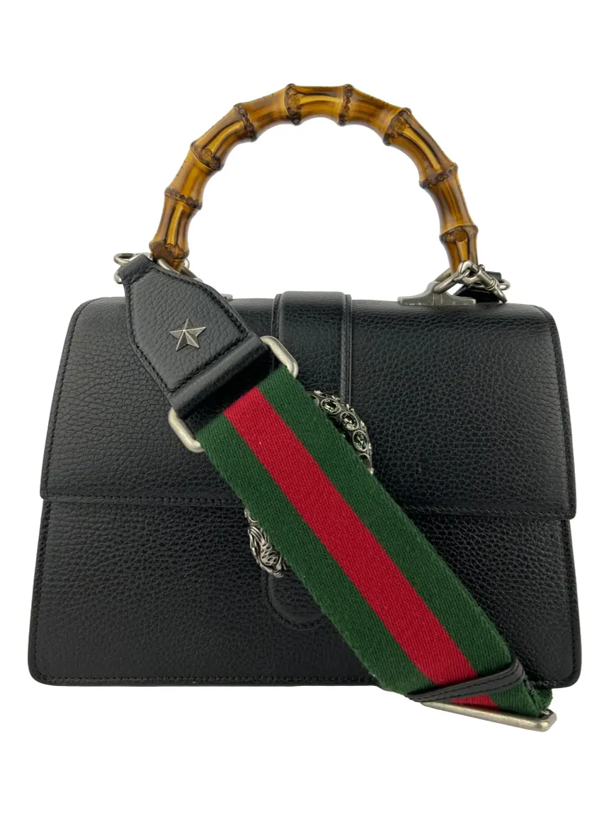 Bolsa Tiracolo Gucci Dionysus Bamboo Preta - CLMZ25 Original