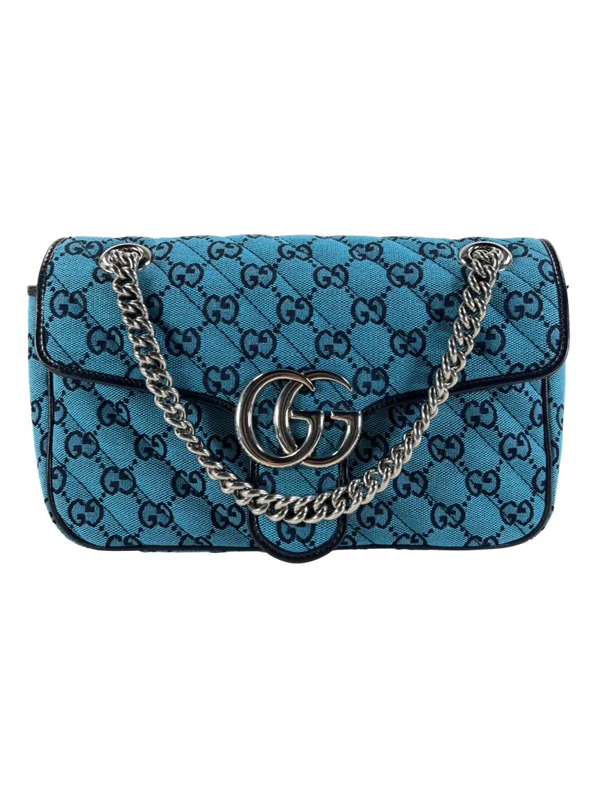 Bolsa Tiracolo Gucci GG Monograma Multicolor Azul - ZSA230