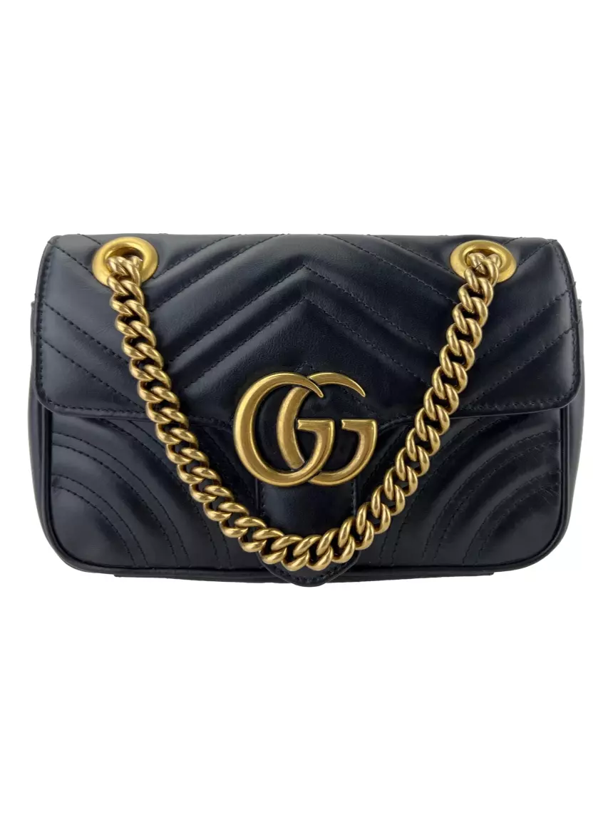 BOLSA GUCCI MARMONT SHOULDER PRETA