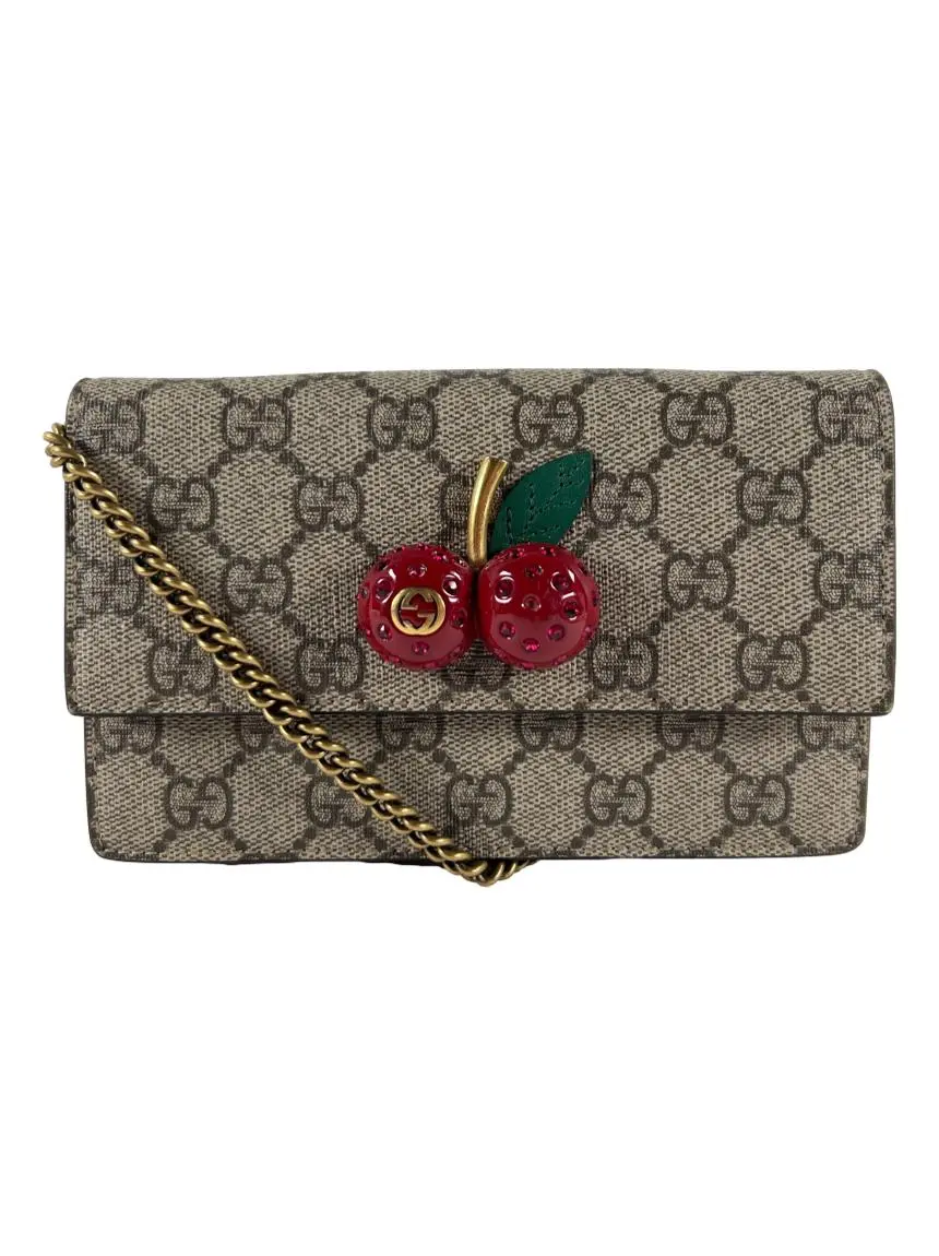 Bolsa Tiracolo Gucci Mini Cherry Chain Monogram - CNQG3 Original