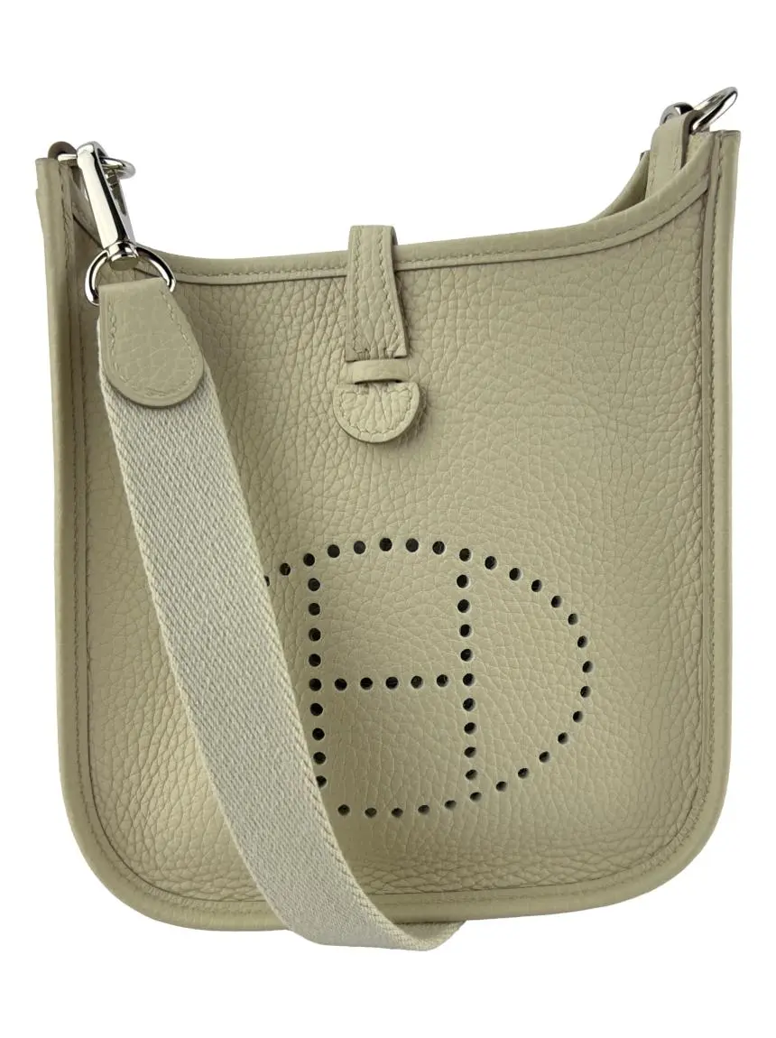 Bolsa Tiracolo Hermès Evelyne Taurillon Clemence TPM Pearl