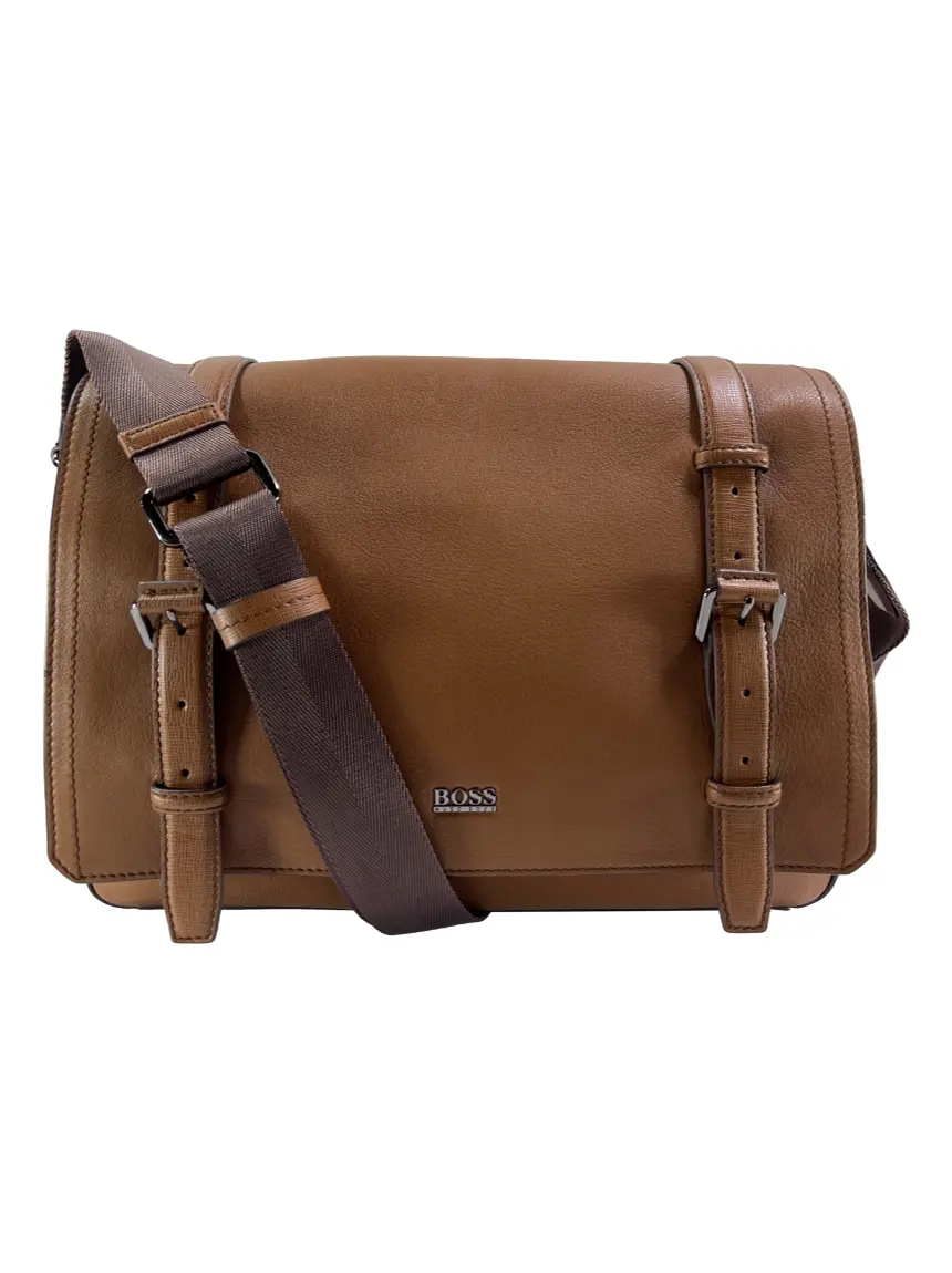 Bolsa Tiracolo Hugo Boss Couro Bege - CVFW211 Original | Etiqueta