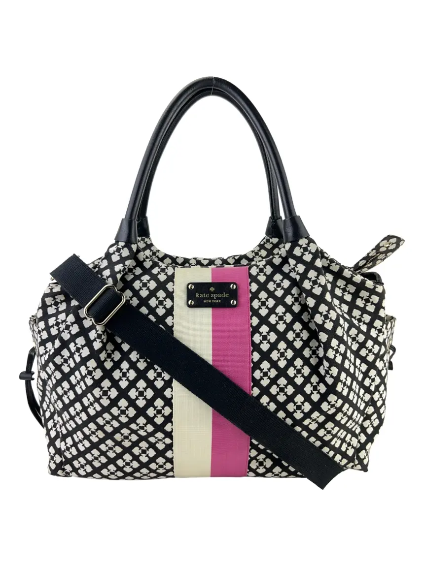 Kate Spade Black & store White Rose Bag