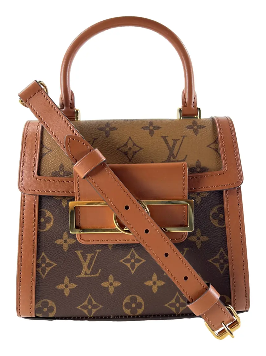 Bolsa Tiracolo Louis Vuitton Dauphine Capitale Monograma Reverse