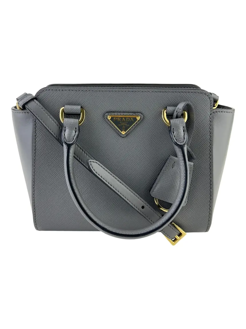 Bolsa Tote Prada 2way Mini Saffiano Cinza - CIKZ5 Original