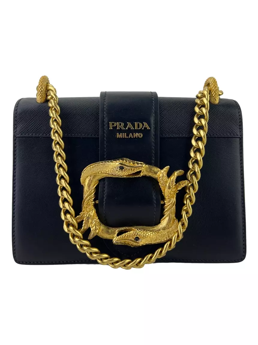 ABC　PRADA キャラクター柄 ボディバッグ Bolsa Tiracolo Prada Cahier Animalier Preta - ZVF36 Original