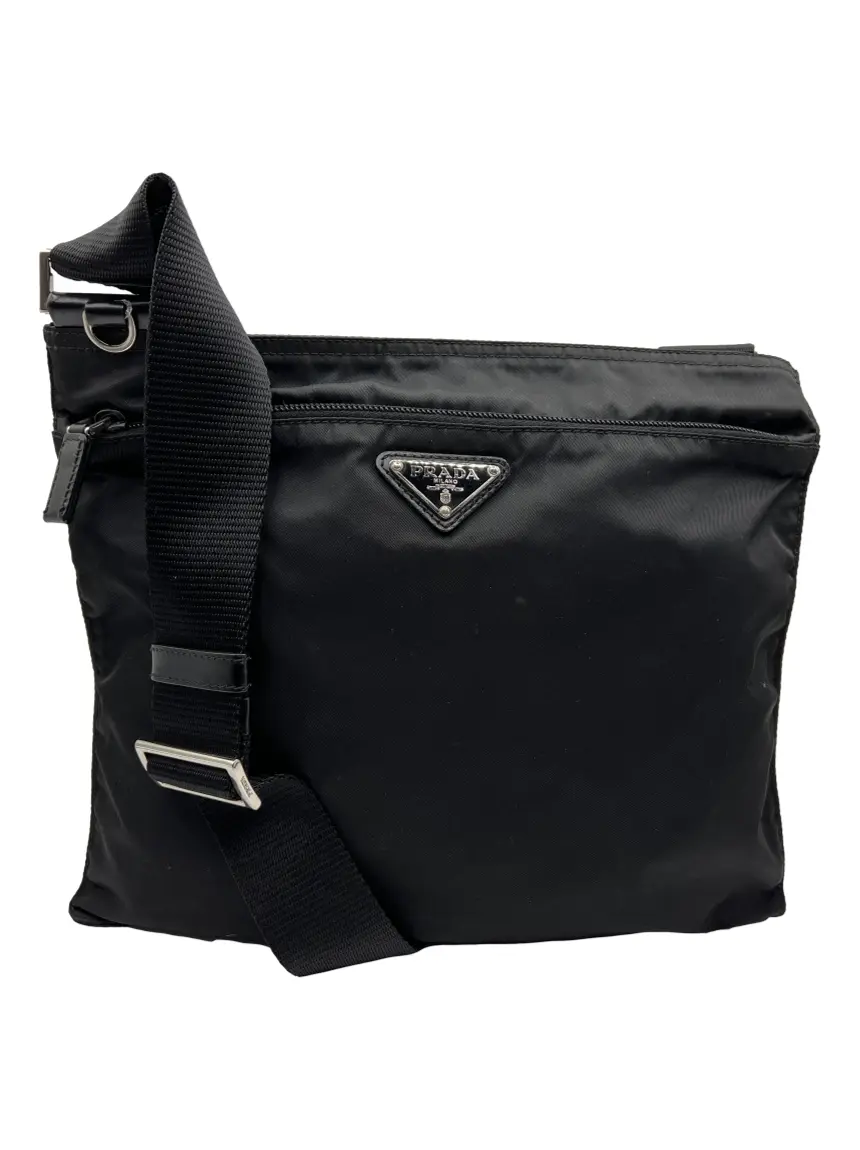 Bolsa Tiracolo Prada Tessuto Nylon Preta - QWV78 Original
