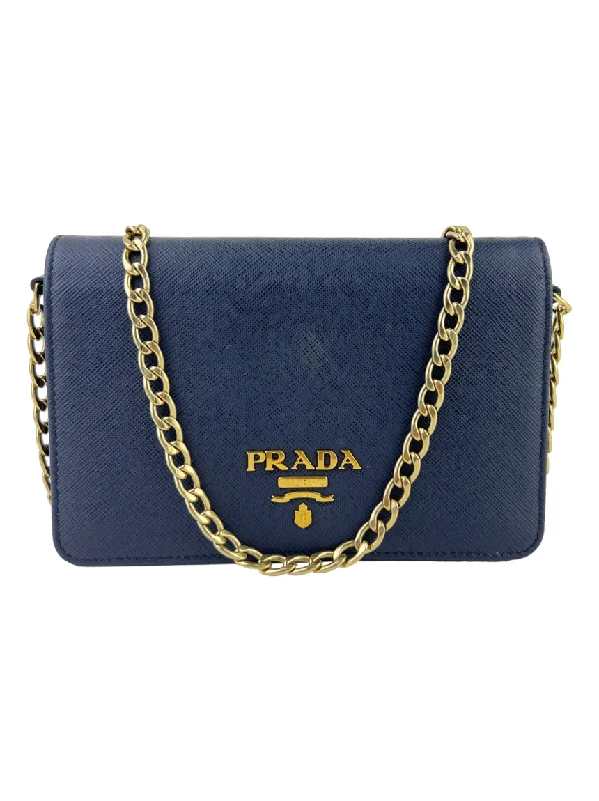 Shoulder Bag Prada Bolsa Azul Bolsa Tiracolo Prada WOC Logo Azul
