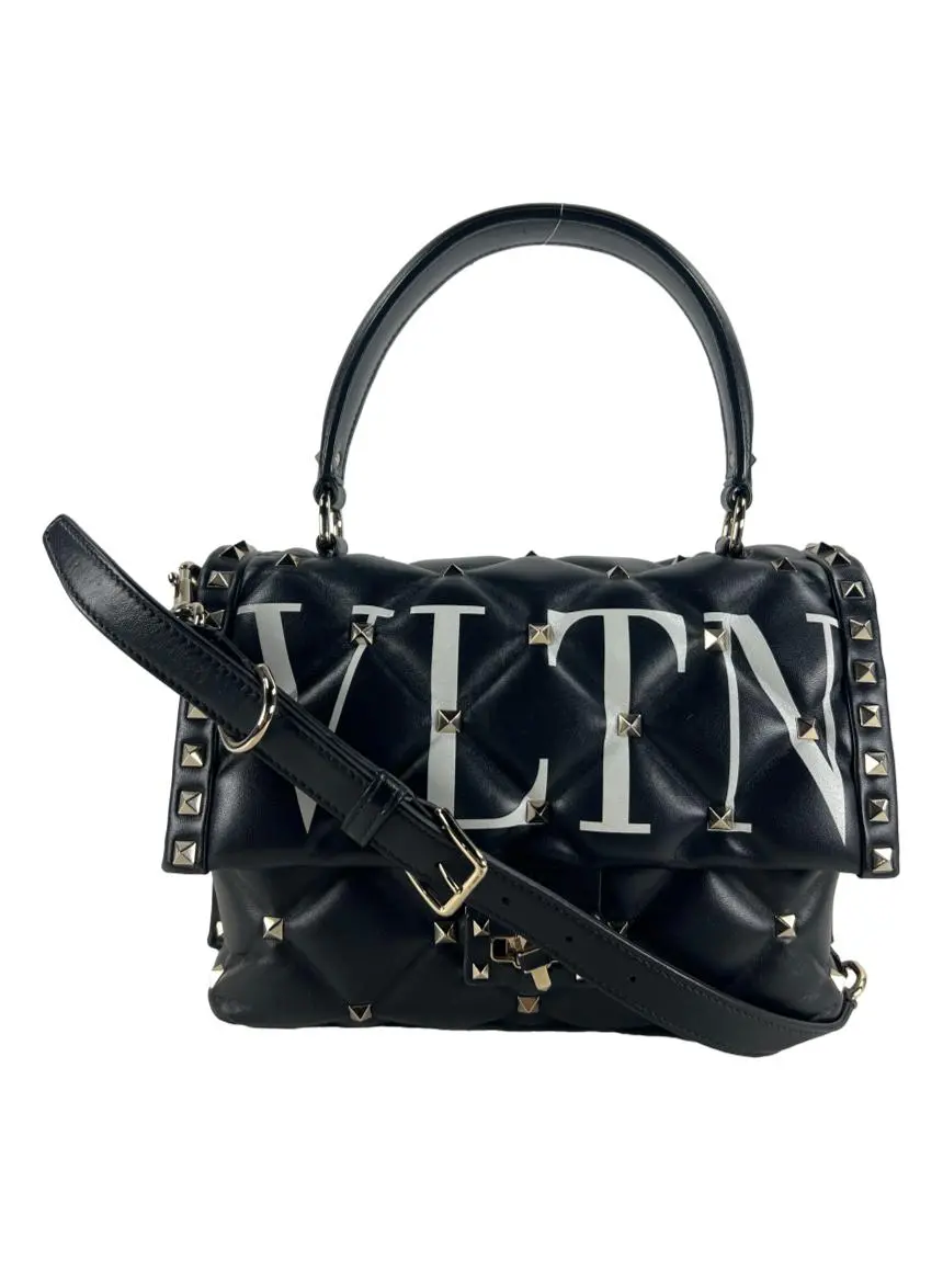 Bolsa Tiracolo Valentino Candystud VLTN Preto ACDU8 Original