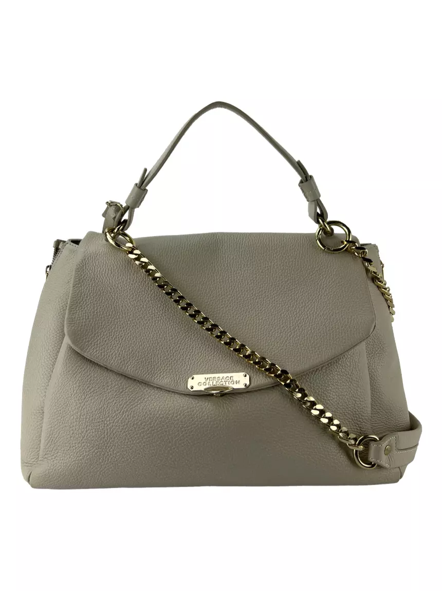 ※masa※ Bolsa Tiracolo Versace Collection Couro Bege - ZZ1049 Original