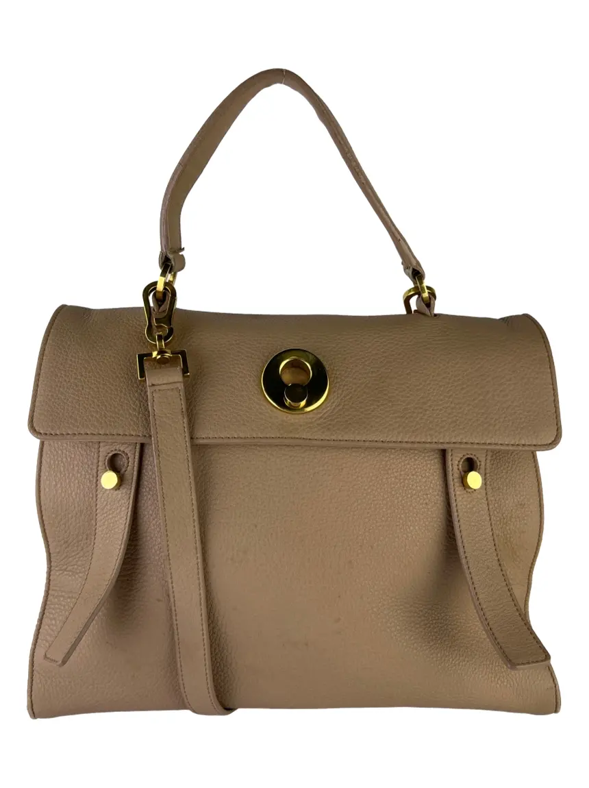 Bolsa Tiracolo Yves Saint Laurent Muse Two Couro Bege - AALF6