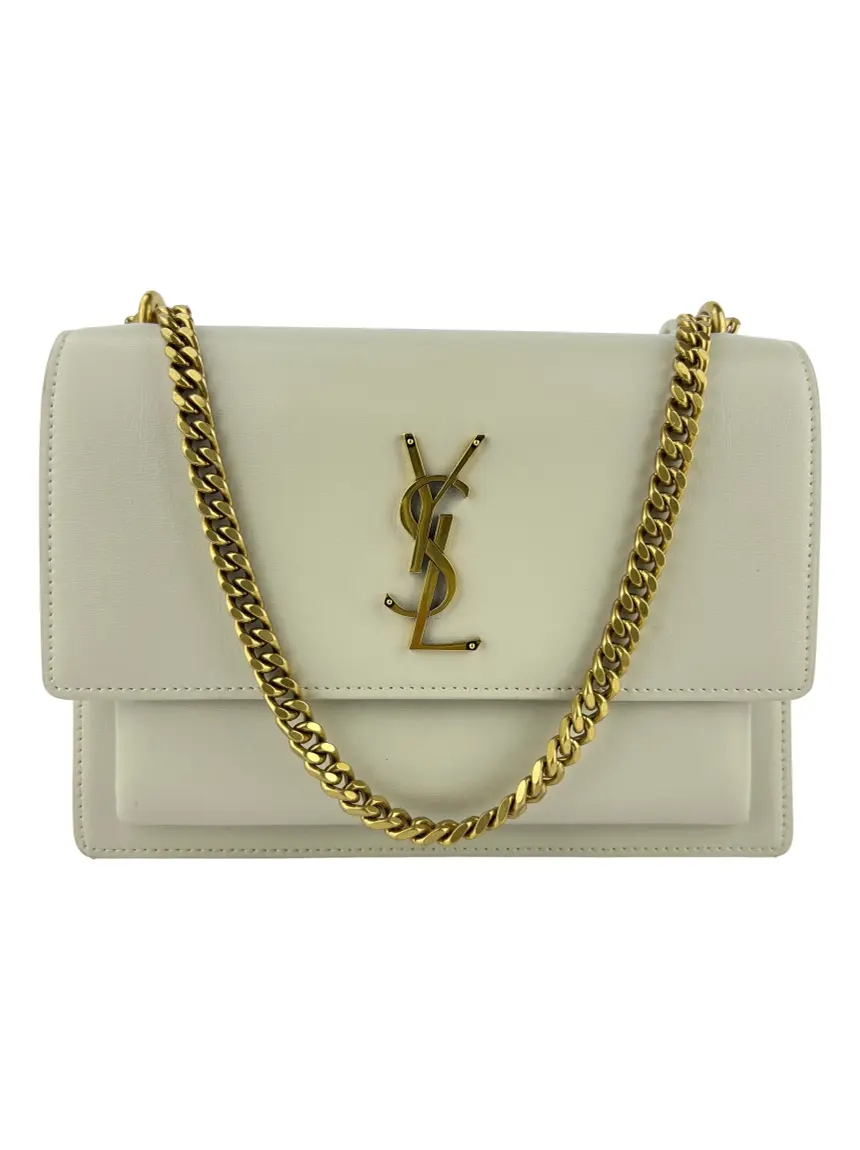 Bolsa Tiracolo Yves Saint Laurent Sunset Branca - CPBP1 Original