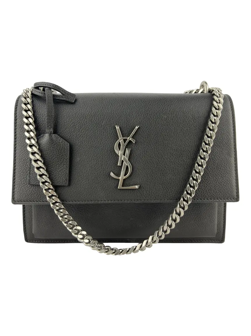 Bolsa Tiracolo Yves Saint Laurent Sunset Cinza - CEOU2 Original