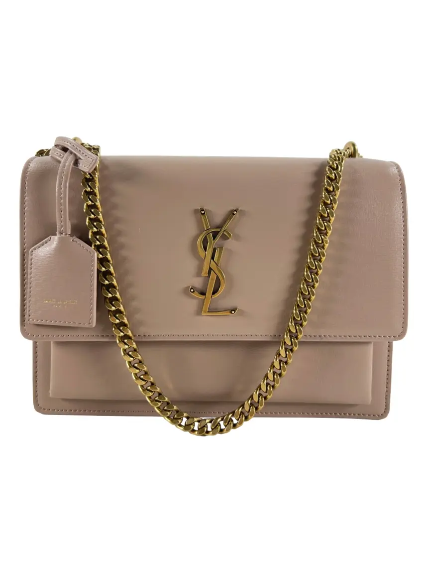 Yves Saint Laurent ガウン Bolsa Tiracolo Yves Saint Laurent Sunset Monograma Bege - CAXS4