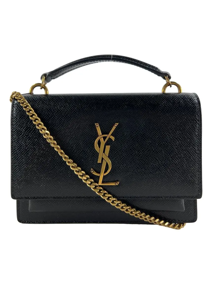 Bolsa Tiracolo Yves Saint Laurent Sunset Woc Preta - DCXO5