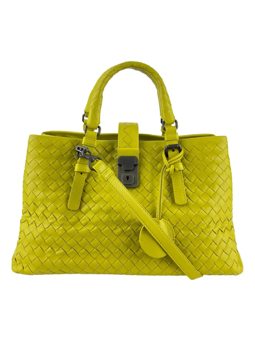 Bolsa Tote Bottega Veneta Roma Verde - HZL221 Original | Etiqueta