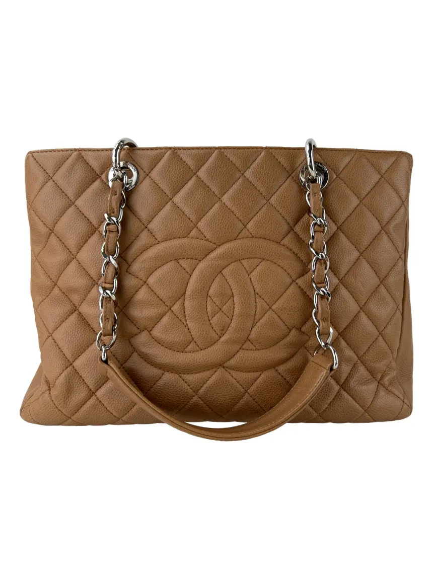 Bolsa Tote Chanel Grand Shopping Tote GST Caviar Marrom - HII1805