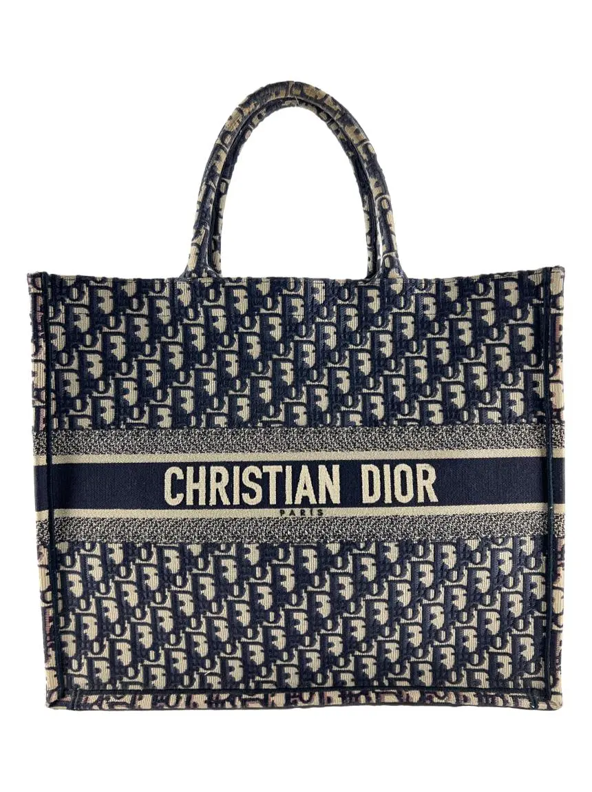 CHRISTIAN DIOR BOOK TOTE ネイビー ブックトートバッグ Bolsa Tote Christian Dior Book Tote Oblique Azul - AS1525 Original