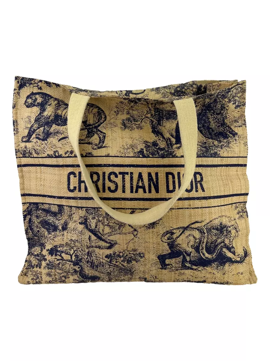 Bolsa Tote Christian Dior Dioriviera Straw Bege - BIMY19 Original