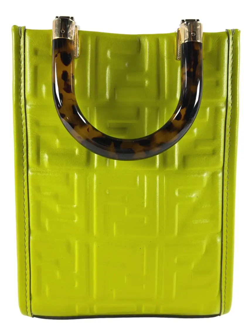 Bolsa Tote Fendi FF Sunshine Shopper Verde - CMWD199 Original