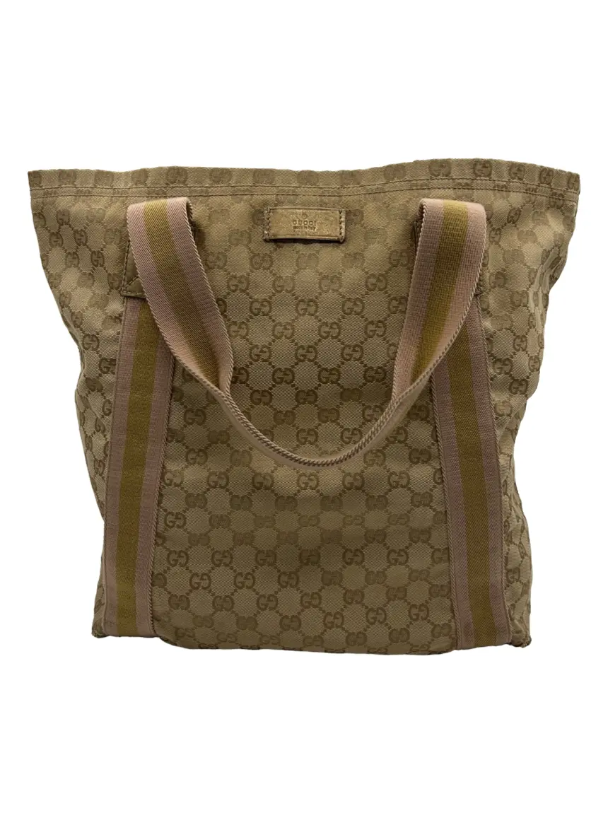 Bolsa Tote Gucci Canvas Web Monogram Dourado - HUR14 Original