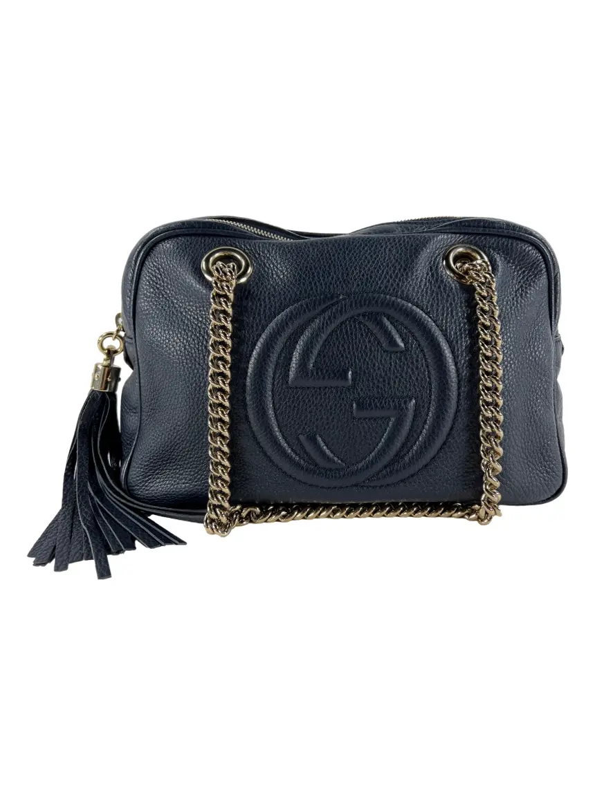 Bolsa Tote Gucci Soho Chain Azul - CWZO1 Original | Etiqueta Única