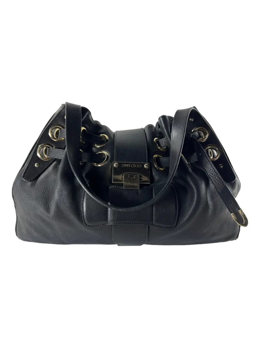 Bolsa Tote Jimmy Choo Ramona Preta - DANU1 Original | Etiqueta Única