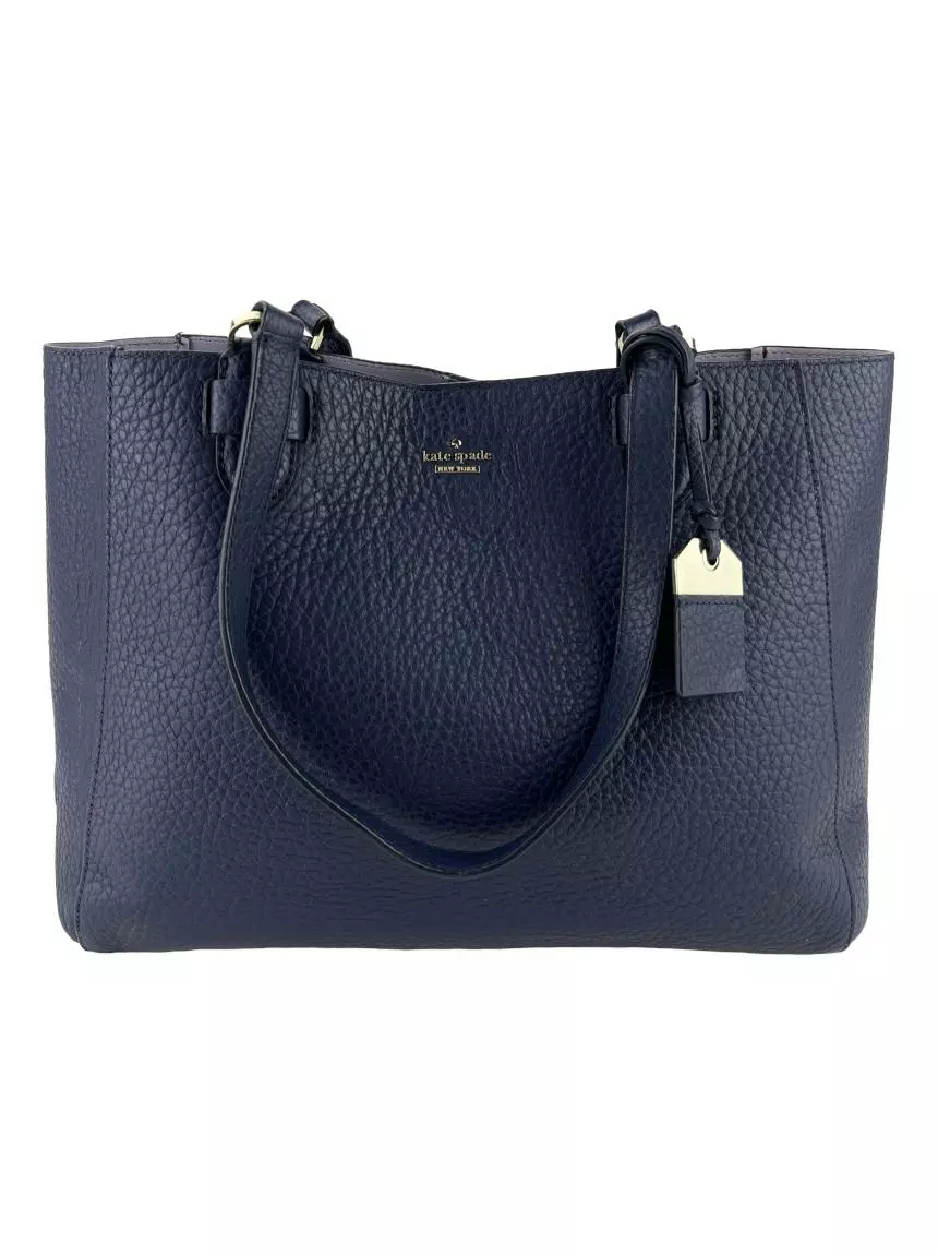 Bolsa Tote Kate Spade Couro Azul Original - CBEY73