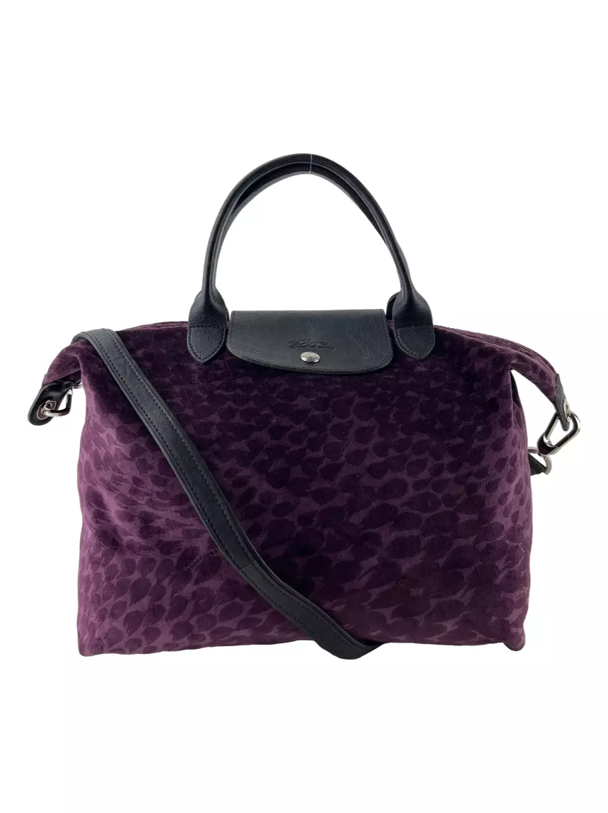LONGCHAMP 2WAY ショルダーバッグ パープル Le Pliage Bolsa Tote Longchamp Le Pliage Velvet Roxo - NZX64 Original