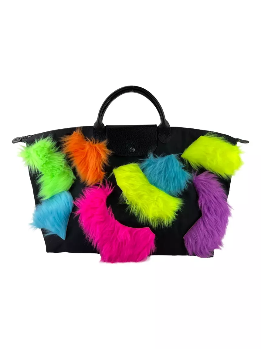 Bolsa Tote Longchamp x Jeremy Scott Le Pliage Multicolorida