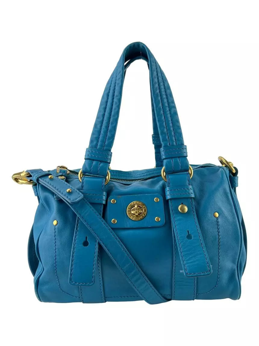 Bolsa Tote Marc By Marc Jacobs Totally Turnlock Shine Azul - CFHU2