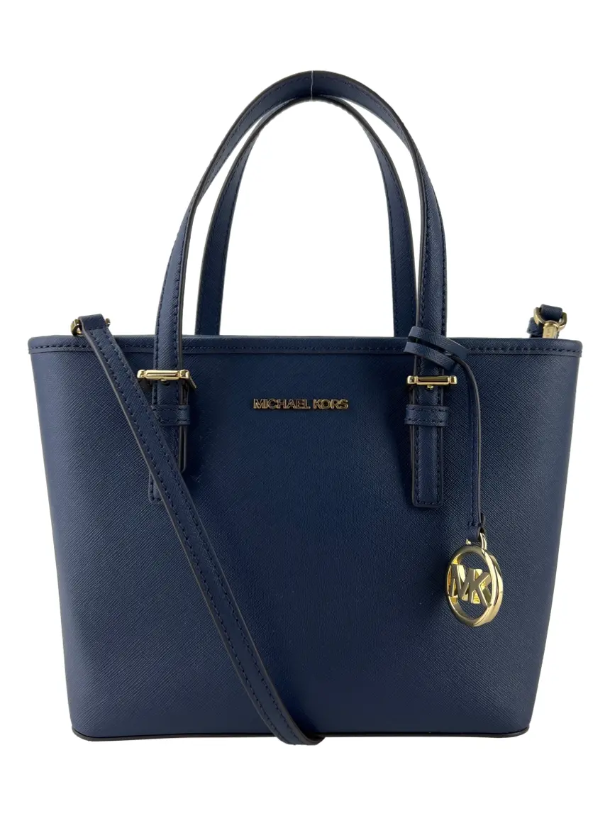 Bolsa Tote Michael Kors Jet Set Extra Small Azul Original Etiqueta Unica