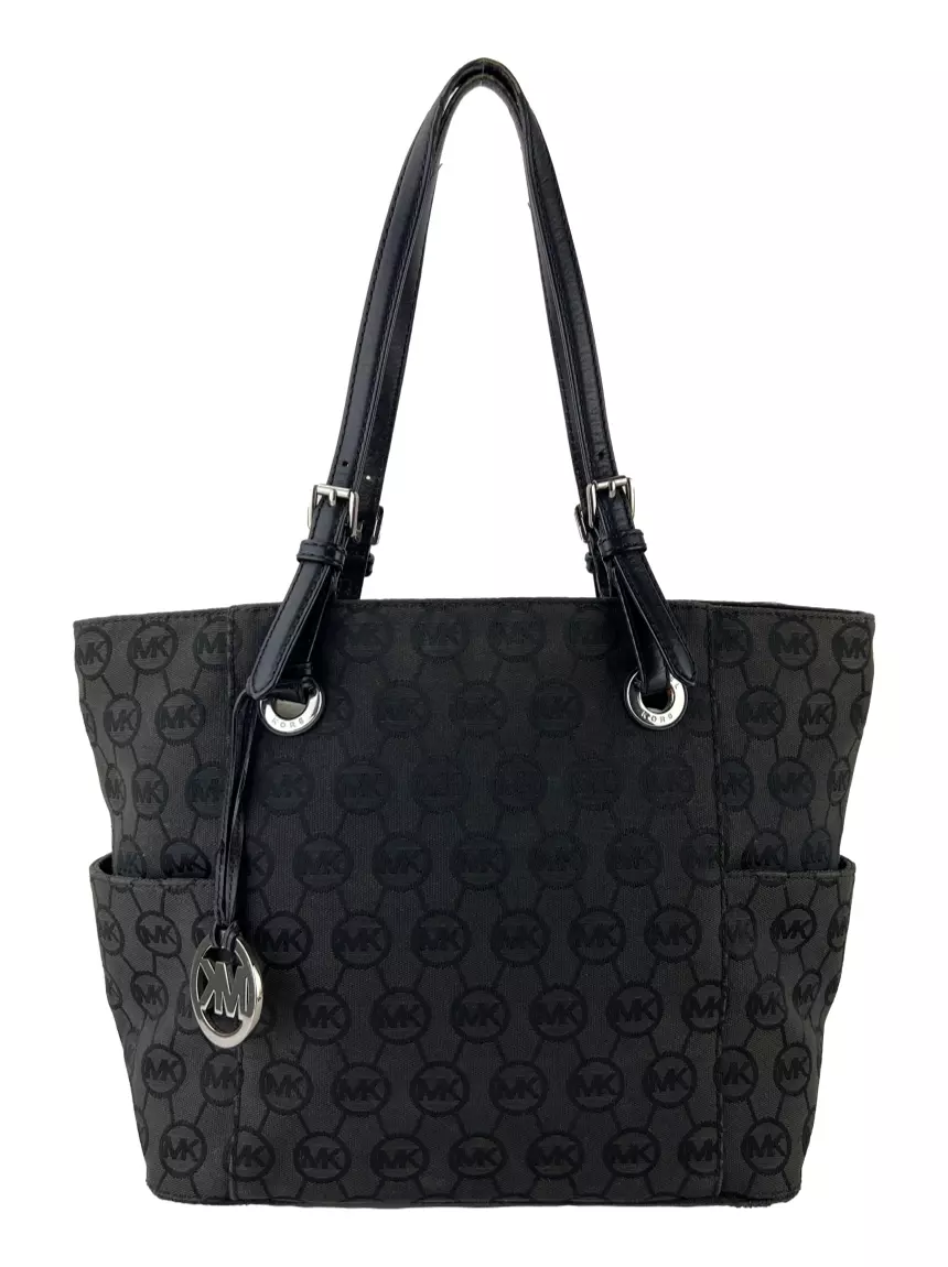 Bolsa Tote Michael Kors Jet Set MK Preta - ACXM4 Original
