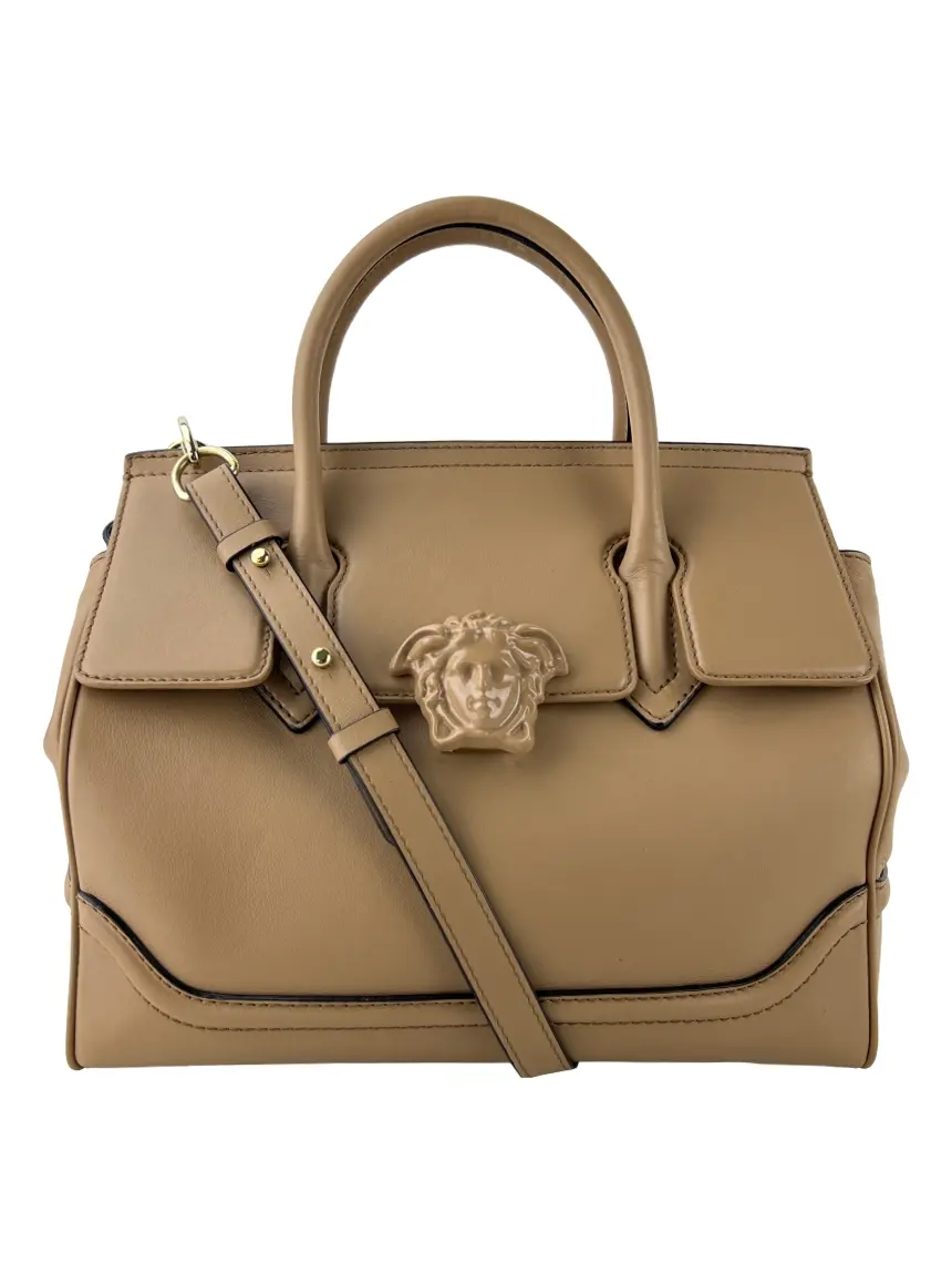Bolsa Tote Versace Palazzo Medusa Marrom IP587