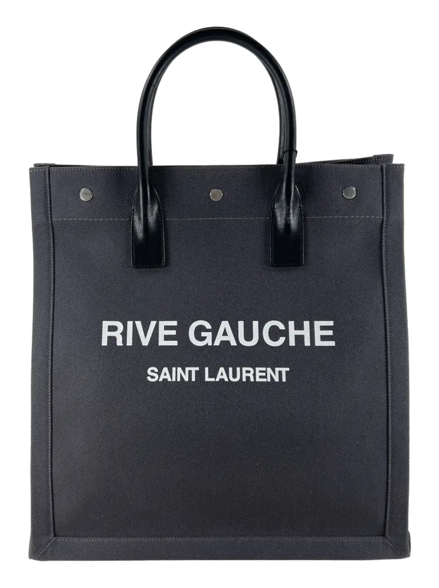 バッグ YVES SAINT LAURENT rive gauche bag Bolsa Tote Yves Saint Laurent Rive Gauche North South Cinza