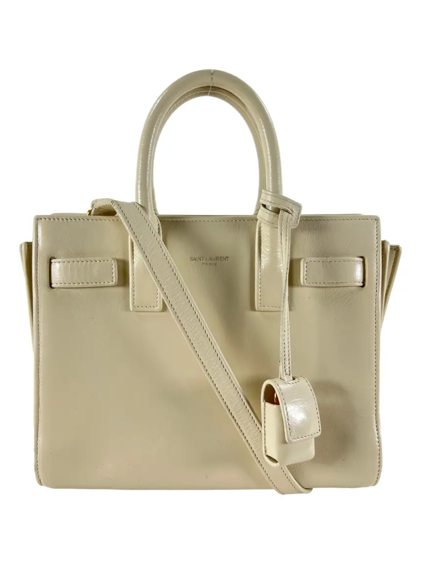 Bolsa Tote Yves Saint Laurent Sac De Jour Nano Off White - CDOT140