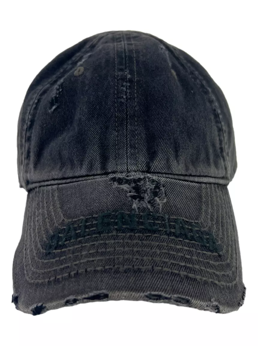 Boné Balenciaga Destroyed Cinza KOD205 Original Etiqueta Única