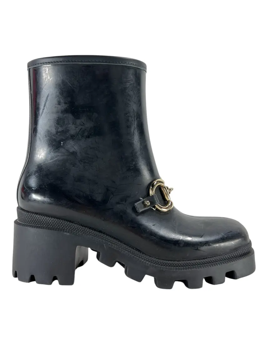 Bota Gucci Horsebit Rubber Preto - CXGQ1 Original | Etiqueta Única