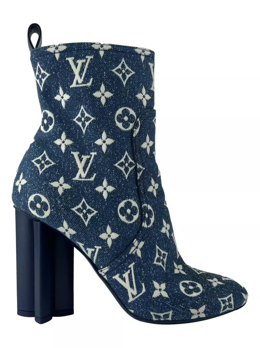 Bota Louis Vuitton Silhouette Denim Monograma Original - LBL223