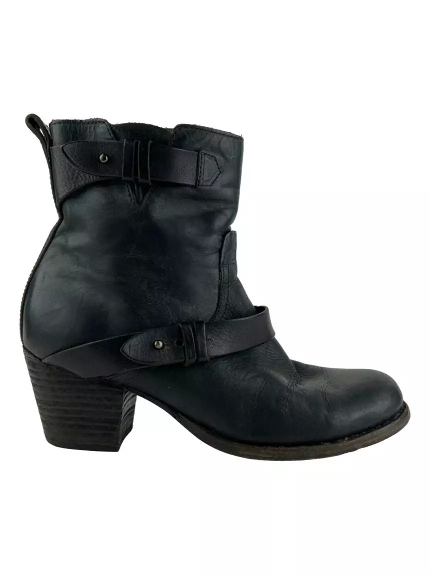 Rag & Bone leather 2024 fur moto boots