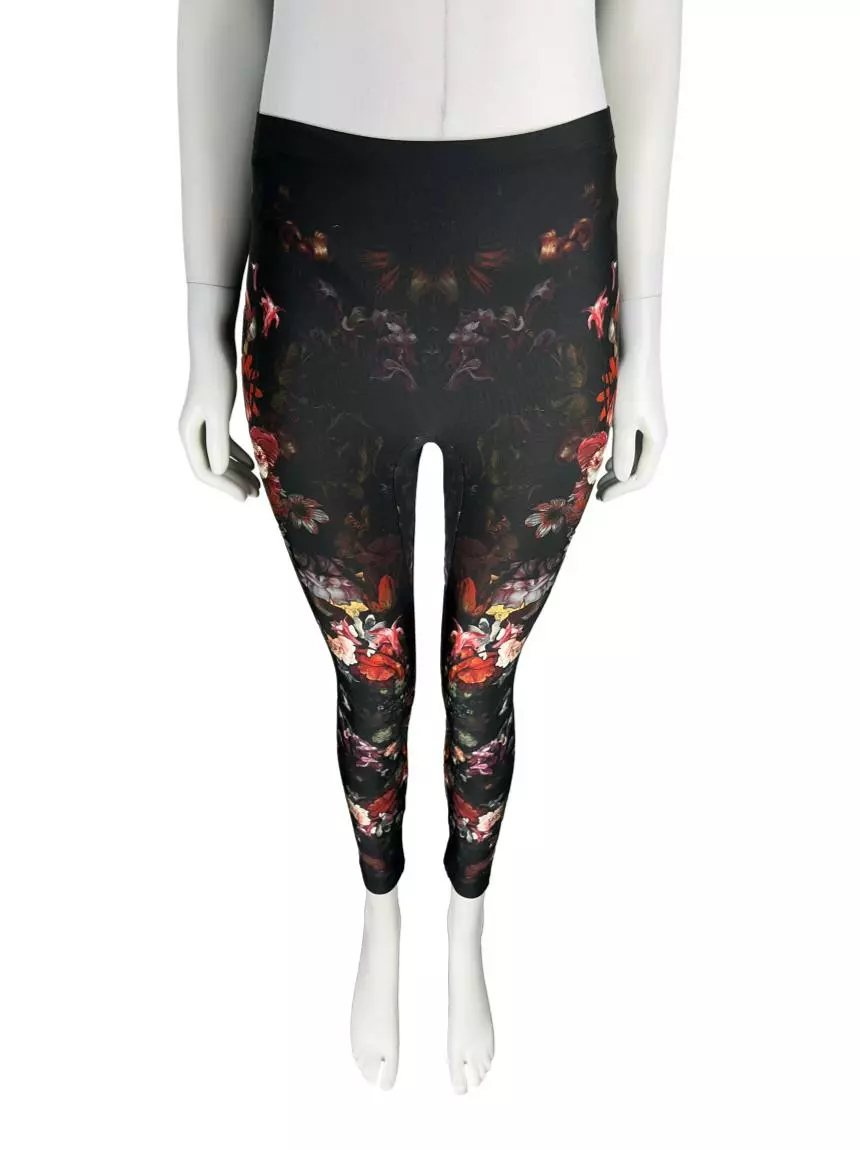 Alexander McQueen 2013 Blue & Black Abstract Print Leggings Small – Modig