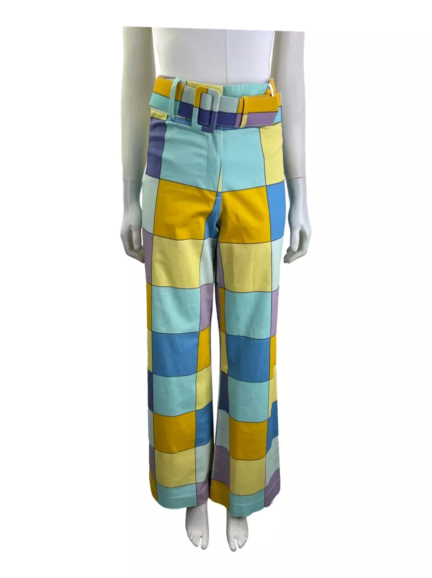 Calça Allmost Vintage Flare Quadriculada GUA98 Original