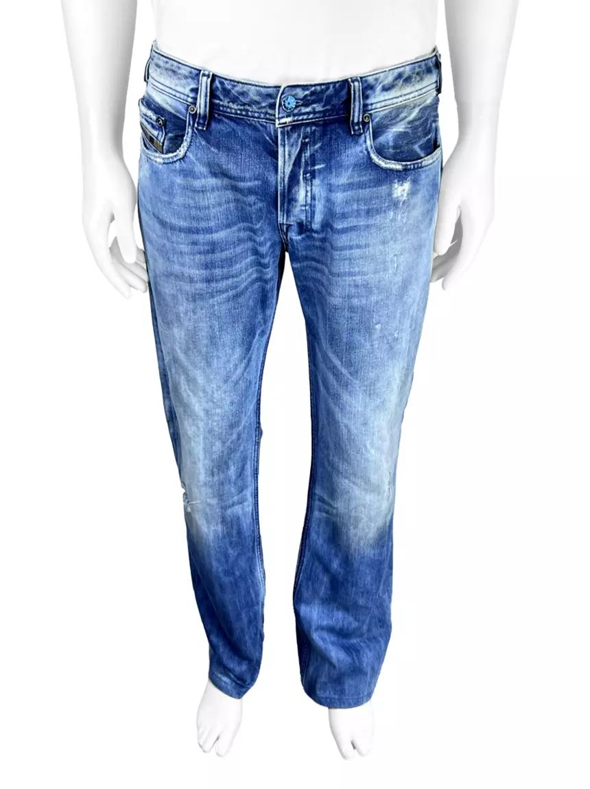 『TEN DENIM XXX 36 BLUE』 XXX Rude Slim Straight Jeans Mens 28x32 Dark Wash Blue Denim Emo