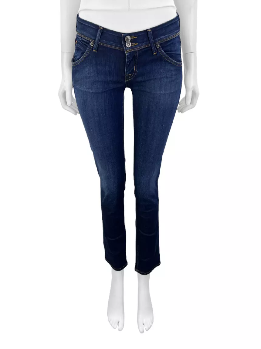 Calça Hudson Collin Mid-Rise Skinny Jeans Azul Original - EAK133