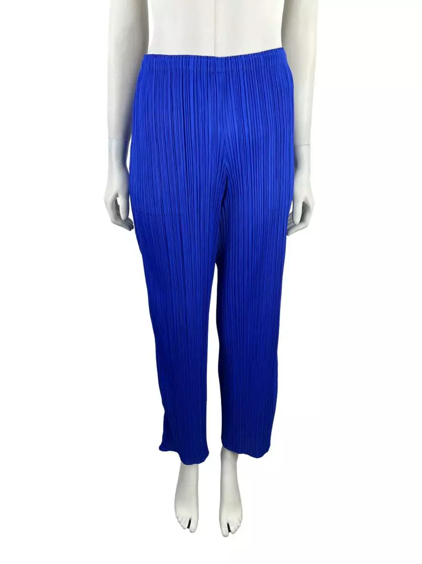 Calça Issey Miyake Pleats Please Azul - KYO45 Original | Etiqueta