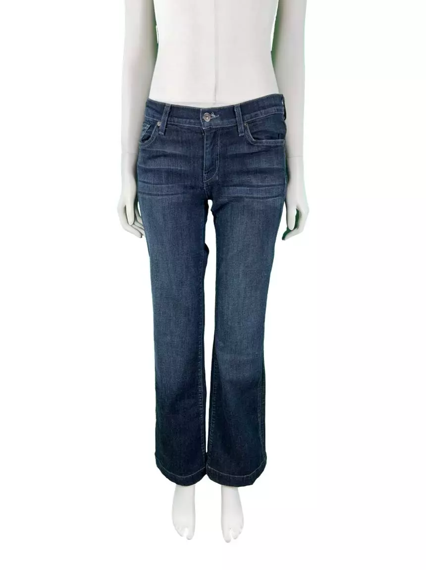 Tess Trouser High Rise Straight Jeans in Blue  7 For All Mankind   Mytheresa